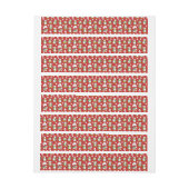 クリスマスペンギンの背景 ラップアラウンド宛名ラベル (シート)