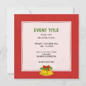 クリスマスペンギンの背景 招待状 (裏面)