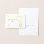 クリスマスペンギンも木も星も可愛い 箔カード (ディスプレー)