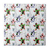 クリスマスペンギンアイススケートで滑る タイル (正面)