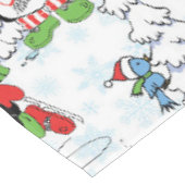 クリスマスペンギンアイススケートで滑る テーブルクロス (アングル)