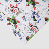 クリスマスペンギンアイススケートで滑る 薄葉紙 (詳細)