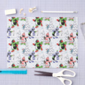 クリスマスペンギンアイススケートで滑る 薄葉紙 (クラフト)