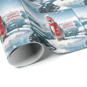 クリスマスペンギンオンアイスバーグ ラッピングペーパー (ロールコーナー)