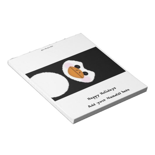 クリスマスペンギンキャンディバーラッパーパーティーの好意 ノートパッド (アングル)