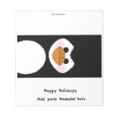 クリスマスペンギンキャンディバーラッパーパーティーの好意 ノートパッド (正面)