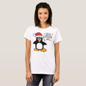 クリスマスペンギンサンタいけなリスト Tシャツ (正面フル)