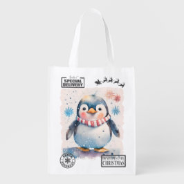 クリスマスペンギンサンタサック エコバッグ