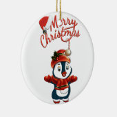 クリスマスペンギンサークルオーナメント セラミックオーナメント (右)