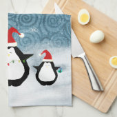 クリスマスペンギンズキッチンタオル キッチンタオル (四つ折り)