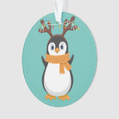 クリスマスペンギントインデアサンタホリデーパジャマ オーナメント (正面)