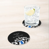 クリスマスペンギンパーソナライズされたパーティー ラウンドペーパーコースター (インサイチュ)