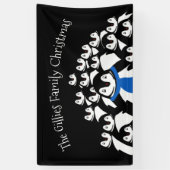 クリスマスペンギンパーソナライズされたパーティー 横断幕 (縦)