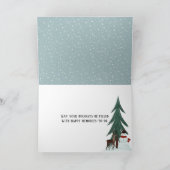 クリスマスペンギンファミリーホリデーカード シーズンカード (内部)