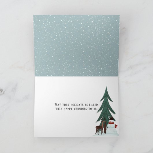 クリスマスペンギンファミリーホリデーカード シーズンカード (内部)