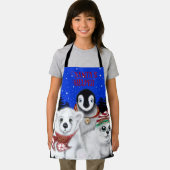 クリスマスペンギンベビーホッキョクグマのアザラシ エプロン (インサイチュ)