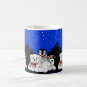 クリスマスペンギンベビーホッキョクグマのアザラシ コーヒーマグカップ (中央)
