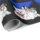 クリスマスペンギンベビーホッキョクグマのアザラシ ラッピングペーパー (ロールコーナー)