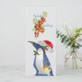 クリスマスペンギンペーパーカード (スタンド正面)
