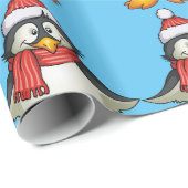 クリスマスペンギンラッピング紙 ラッピングペーパー (ロールコーナー)