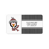 クリスマスペンギン住所メーリングラベル ラベル (正面)