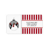 クリスマスペンギン住所メーリングラベル ラベル (正面)