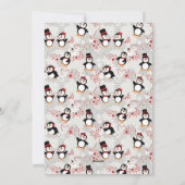 クリスマスペンギン写真パーソナライズされた家族 シーズンカード (裏面)