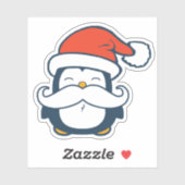 クリスマスペンギン口ひげビニールカットシール シール (シート)