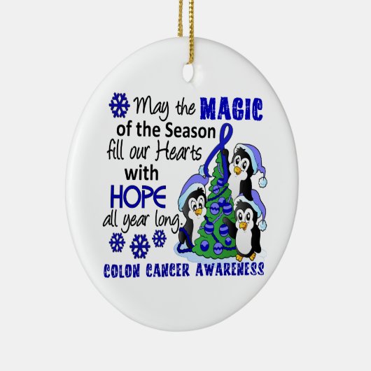 クリスマスペンギン大腸がん セラミックオーナメント (右)