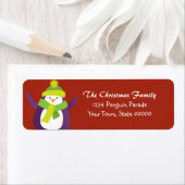 クリスマスペンギン差出人住所ラベル ラベル (インサイチュ)