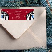 クリスマスペンギン差出人住所レッド ラベル