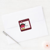 クリスマスペンギン広場ステッカー スクエアシール (封筒)