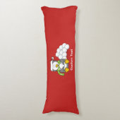 クリスマスペンギン座って雪玉 ボディピロー (正面縦)