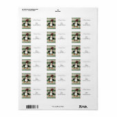 クリスマスペンギン戻り/出荷住所 シール (フルシート)