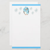 クリスマスペンギン文房具 便箋 (正面/裏面)