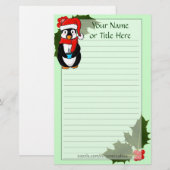 クリスマスペンギン文房具 便箋 (正面/裏面)