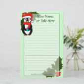 クリスマスペンギン文房具 便箋 (スタンド正面)