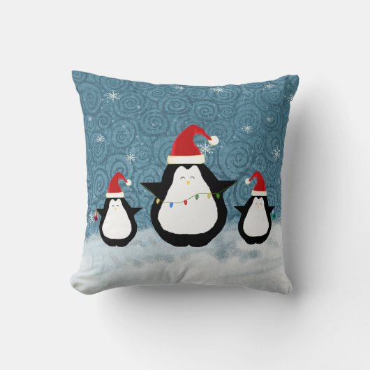 クリスマスペンギン枕 クッション (正面)