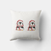 クリスマスペンギン枕 | フェスティバルホリデーデコール クッション (裏面)