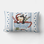 クリスマスペンギン枕 ランバークッション (正面)