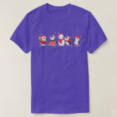 クリスマスペンギン楽しいクリスマスハッピーニューイヤー Tシャツ (デザイン正面)