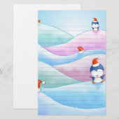 クリスマスペンギン畑 便箋 (正面/裏面)