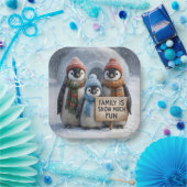 クリスマスペンギン科おもしろい標識 ペーパープレート (パーティー)