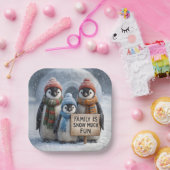 クリスマスペンギン科おもしろい標識 ペーパープレート (パーティー)