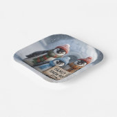 クリスマスペンギン科おもしろい標識 ペーパープレート (傾斜あり)