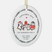 クリスマスペンギン科4セラミックオーナメント セラミックオーナメント (右)