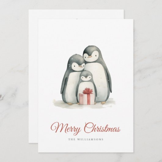 クリスマスペンギン科 シーズンカード (正面/裏面)