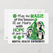 クリスマスペンギン精神衛生 シーズンポストカード (正面/裏面)