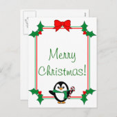 クリスマスペンギン葉書 シーズンポストカード (正面/裏面)