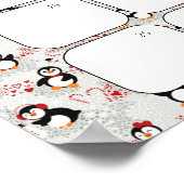 クリスマスペンギン赤ちゃんシャワーが期日を推測 ポスター (角)